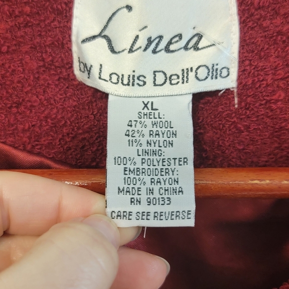 Linea By Louis Dell' Olio New Floral Paisley Boho‎ Cabincore Wool Jacket Womens - Picture 9 of 13